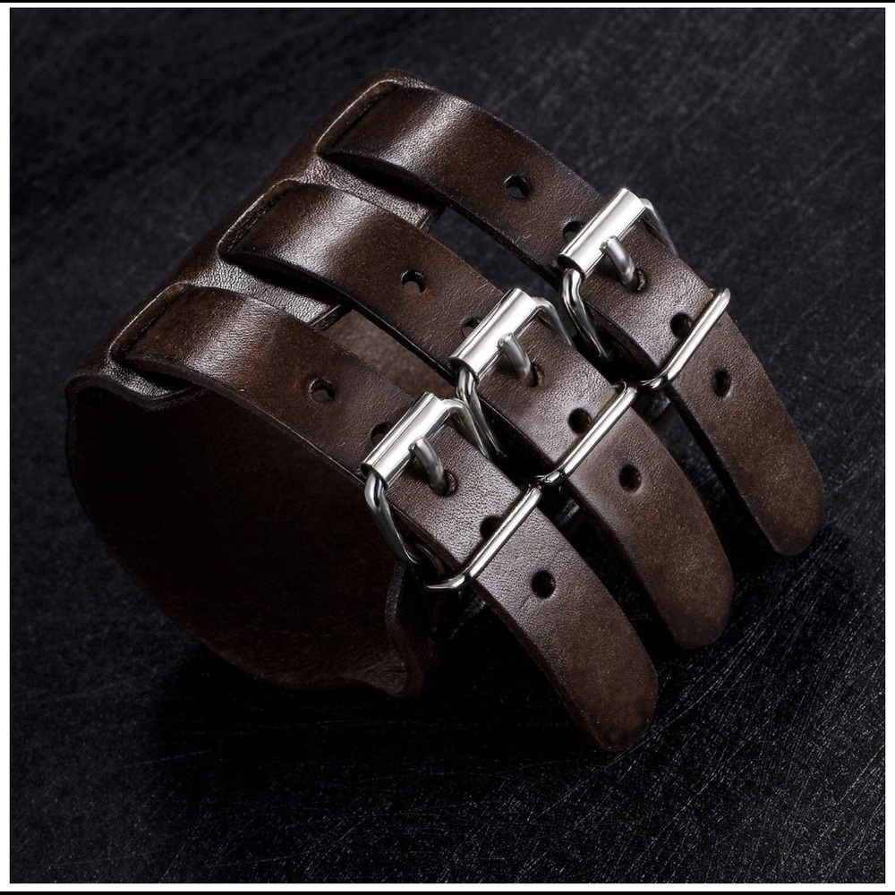 Leather 3 Layered Wristband (Unisex)